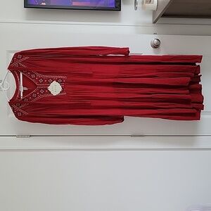 KNOX ROSE RED BOHO DRESS